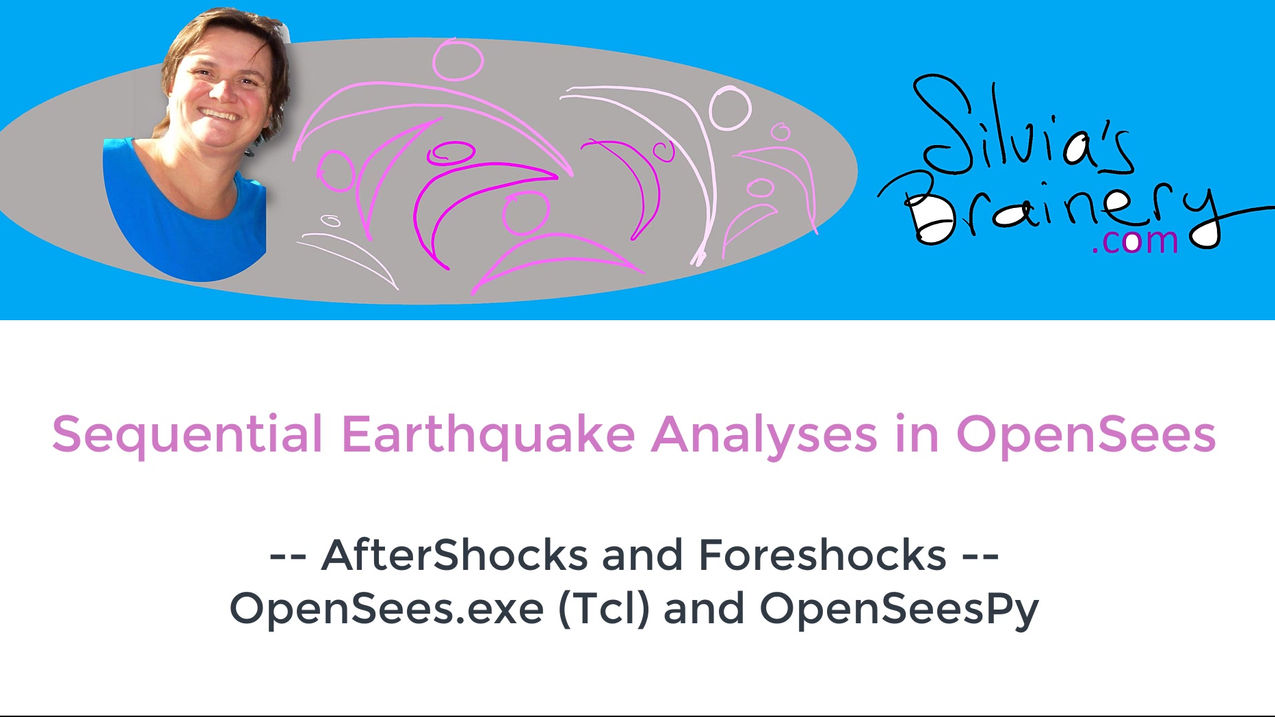 Sequential Earthquake Analyses -- AfterShocks and Foreshocks -- in OpenSees.exe (Tcl) and OpenSeesPy